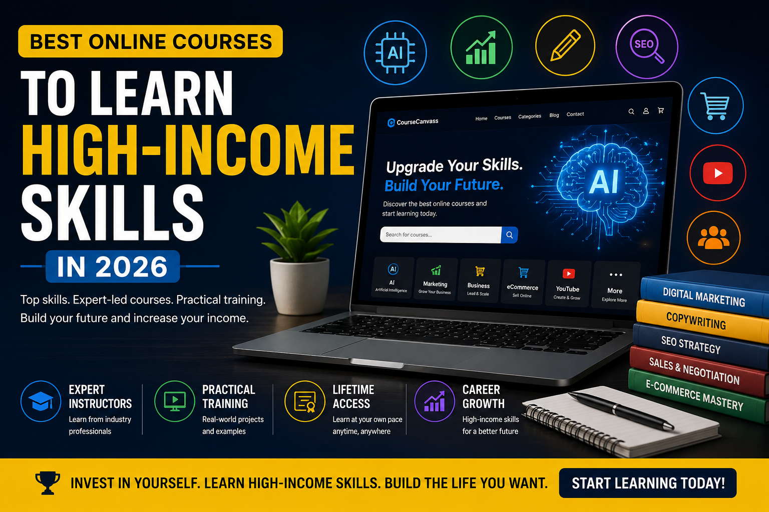 Best online courses to learn high-income skills in 2026