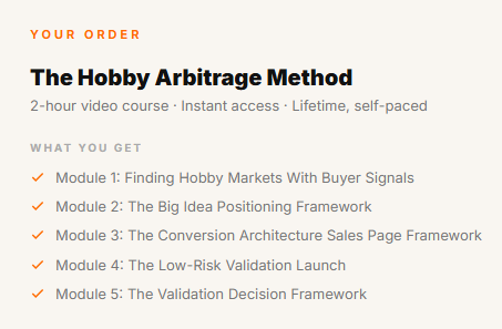 George Ten’s Hobby Arbitrage Method Review Cover
