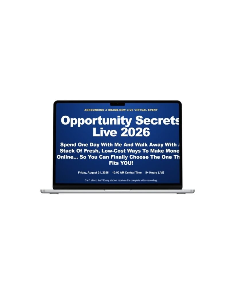 Duston McGroarty - Opportunity Secrets Live 2026 Cover